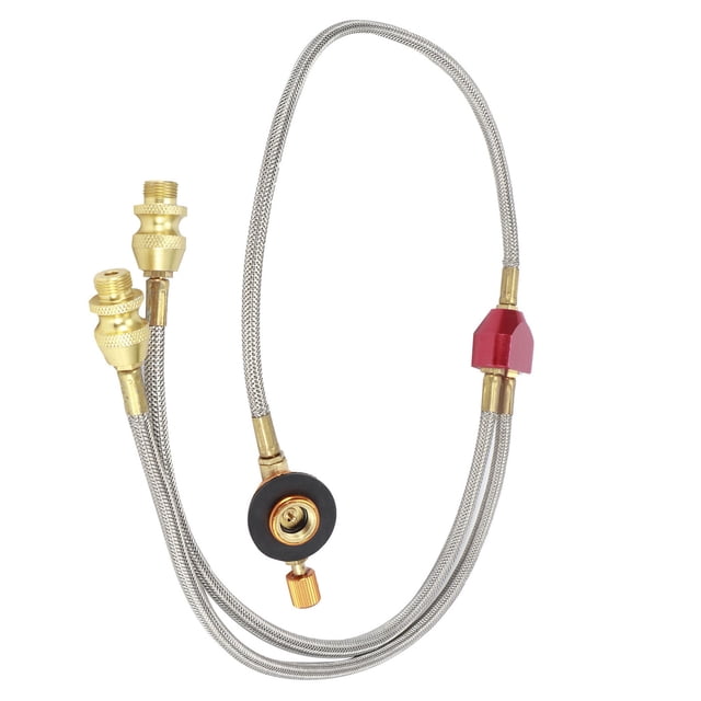 G1/8 DN6 Adaptador de Manguera de Tanque de Gas Cobre portátil Estufa de Gas para Acampar al Aire Libre Tanques Planos Adaptador de Manguera Accesorios para conectar 2 quemador Jardinería Fugacal no