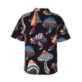 thumbnail image 3 of Bixox Men's Hawaiian Shirts Men's Colorful Mushrooms in Doodle Style Print Short-Sleeve Shirt-3X-Large, 3 of 8