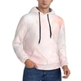 thumbnail image 2 of Pofeuu Pink Marble Print Mens Casual Hooded Collar Drawstring Hoodies Pullover Sweatshirts Casual Long Sleeve Shirts-3X-Large, 2 of 7