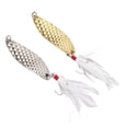 thumbnail image 1 of Spoon Lures,  Leech Shape Feather Cover Fishing Baits  For Freshwater 20g, 1 of 8