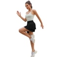 thumbnail image 6 of BeautyIn Women's High Waisted Swim Skirt Tiered Sport Skirt with Built-in Shorts, 6 of 6
