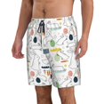 thumbnail image 2 of KLL Easter Rabbit Men's Casual Summer Beach Shorts Hawaiian Shorts with Pockets-Medium, 2 of 5