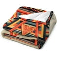thumbnail image 3 of Blanket Rustic Southwest Red Brown Abstract Throw Blankets for Bed Vintage Southwest American Flannel Blanket Warm Plush Home Decor for Bed Couch Chair Living Room Birthday Gift 40"x50", 3 of 6