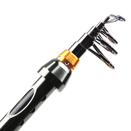 2.1M/6.9FT Portable Carbon Fiber Telescope Fishing Rod Travel Spinning (Best Travel Fishing Rod)