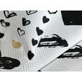 thumbnail image 4 of Ambesonne Love Quilted Bedspread Set 3 Pcs, Small Heart Hipster, Queen Size, Tan Black White, 4 of 5