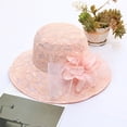 thumbnail image 2 of CHENge Womens Organza Fascinator Hat, Elegant Tea Party Wedding Wide Brim Sun Hat, 2 of 3