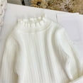 thumbnail image 5 of Povozer Girls Long Sleeve Sweaters Crewneck Casual Knit Tops Pullover Jumper(White,3-4Y), 5 of 5