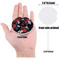 thumbnail image 2 of RYLABLUE Red Rose Flower Leaf Black Set of 4 Car Coaster for Drinks, Absorbent Ceramic Stone Coasters Cup Mat with Cork Base for Home Kitchen Room Coffee Table Bar Decor, 2 of 5