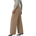 thumbnail image 4 of MYAOYI Womens Pants High Waisted Wide Leg Dress Pants Pleated Work Trousers, 4 of 8