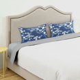 thumbnail image 3 of Yayeee Pillowcase Standard Size Set of 2 Satin Wrinkle Resistant Envelope Pillow Case, Floral Ocean Waves, 3 of 8