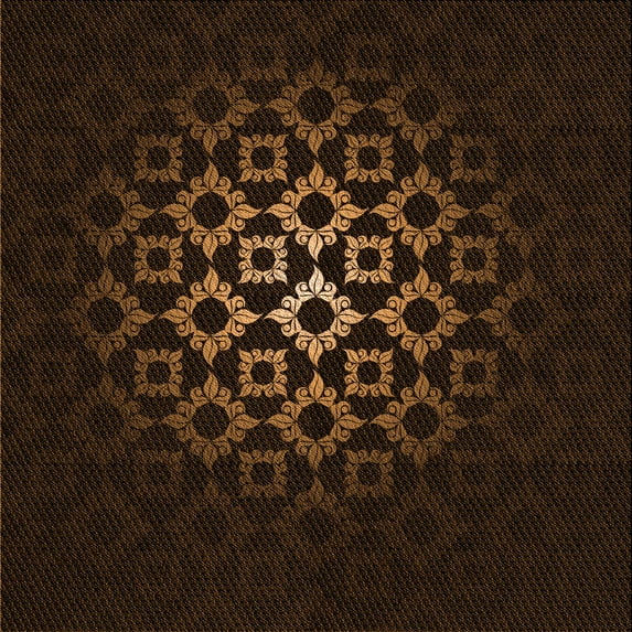 Ahgly Company Indoor Square Patterned Night Black Area Rugs, 5' Square
