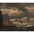 thumbnail image 2 of Johan Christian Dahl 23x20 Gold Ornate Framed and Double Matted Museum Art Print Titled - A Shipwreck on the Coast of Norway (1831 - 1832), 2 of 4