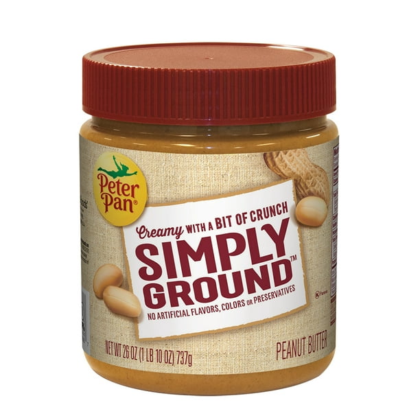 Peter Pan Simply Ground Peanut Butter 26 oz - Walmart.com - Walmart.com
