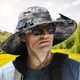 thumbnail image 4 of Sombrero Pesca Al Aire Libre Ancha Con Ventilador Carga Solar/USB para Jardín Playa, 4 of 9