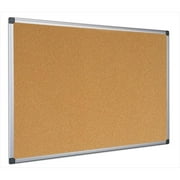MasterVision Super Value Basic Cork Bulletin Board - 3 x 4 ft. - Brown