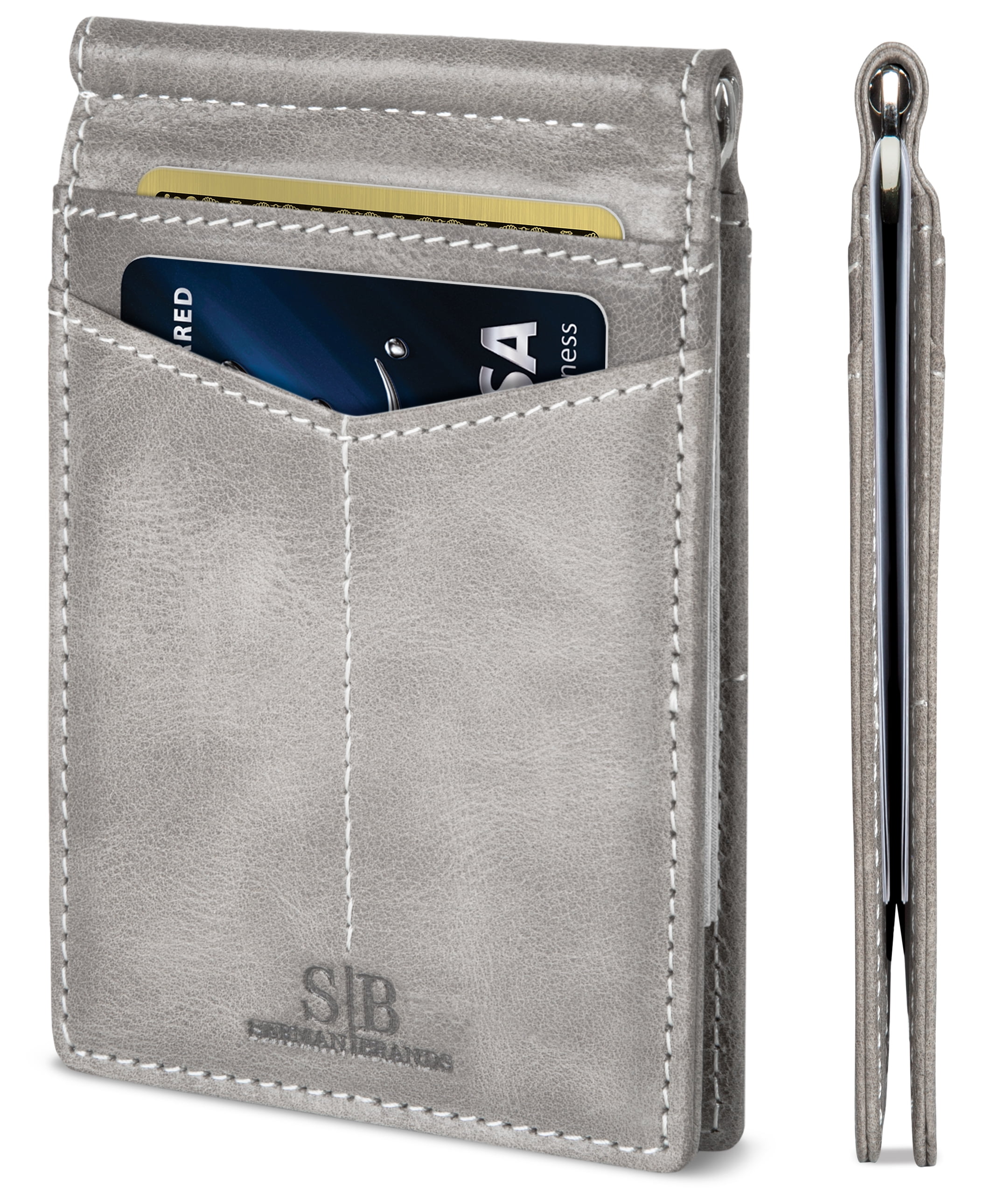 Buy Serman Brands Men Leather Wallet Money Clip RFID Blocking Bifold