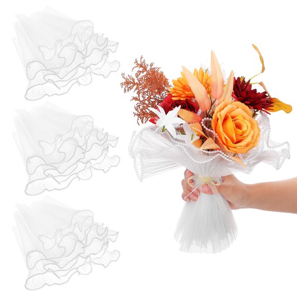 WASHWEPE Material Decorativo Para Floristería Con Red De Malla Para Ramos Y Presentaciones