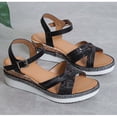 thumbnail image 4 of Kmdttou Shoes for Women Sandals Casual All-match Shoes Black Heeled Sandals Platform Wedge Sandals For Dressy Summer on Clearance(Size:36-42), 4 of 9