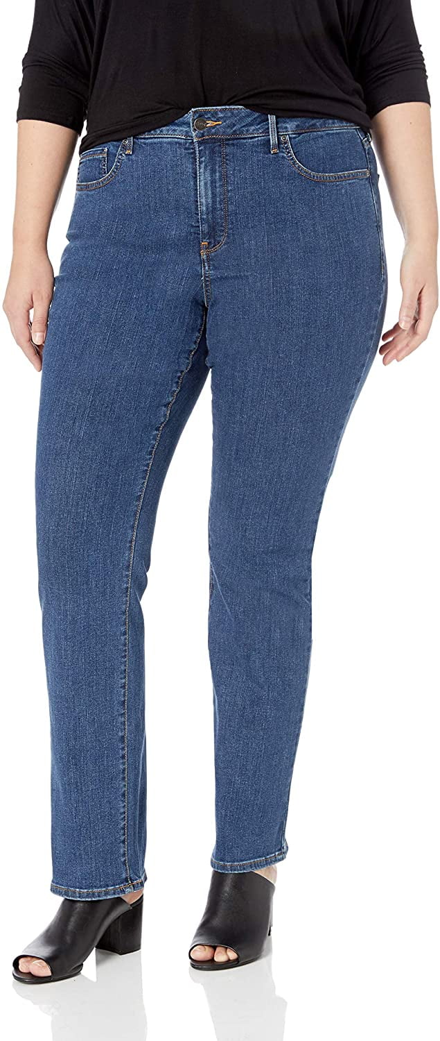 nydj marilyn straight leg jeans plus size