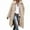 Khaki, variant on APEXFWDT Women's Winter Fleece-Lined Puffer Coat - Zip-Up Sherpa Warm Long Jacket Loose Collared Casual Long Sleeve Outerwear for Daily Commutes