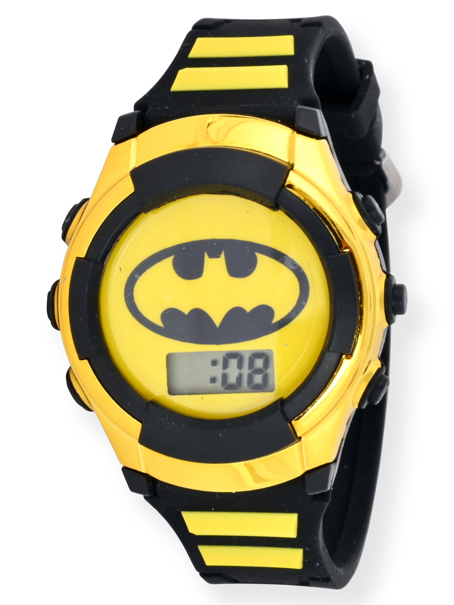 DC Comics Batman Unisex Child Flashing LCD Watch with Matching Survival Bracelet - BAT40046WM