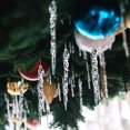 thumbnail image 4 of Cubitos de hielo navideños, 24 piezas de colgantes y pinchos navideños, decoración para árboles de Navidad, objeto colgante de hielo acrílico, 4 of 5