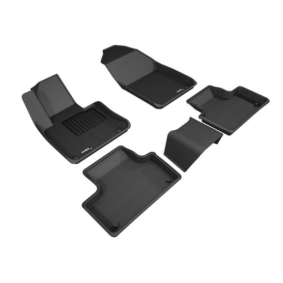3D MAXpider Custom Fit Kagu Floor Mat (Black) Compatible with Volvo XC60 T5/T6 2018-2025 -R1 R2