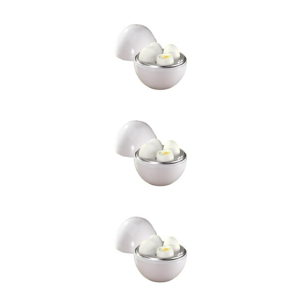 kurtrusly Lightweight And Portable Egg Cooking Microwave Egg Boiler Portable Egg Steamer Microwave Egg Cooker Egg Steamer Boiler 3Set