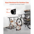 thumbnail image 6 of KFFKFF Freestanding Bike Rack, Compatible with 3-Inch Tire Width, Carbon Steel Double-Sided Grid Design, Bicycle Storage Stand for Garage, Indoor, Outdoor, and Curbside Parking, Holds Up to 6 Bikes, 6 of 9