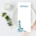 thumbnail image 2 of Koyal Wholesale Nautical Lighthouse Line Drawing Printable Wedding Paper Menu Cards for DIY Printer, 52-Pack, 2 of 5