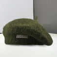 thumbnail image 4 of Soft Knit Solid Color Beanie, Plush Metal Labeling Brimless Beanie Cap for Women, Stretchy Knitted Painter Hat, 4 of 8
