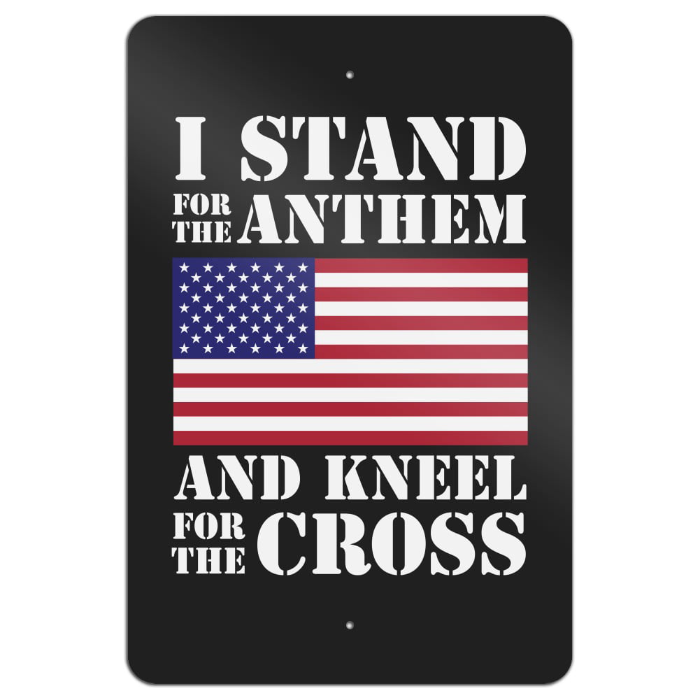 I Stand For The Flag Kneel Cross USA American Flag Patriotic Credit Card RFID Blocker Holder Protector Wallet Purse Sleeves Set of 4 