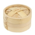 thumbnail image 1 of CIMAXIC 1 Set Kitchen Bamboo Food Steamer Premium Food Steamer Durable Food Steamer,5.12"X5.12"X3.54", 1 of 5