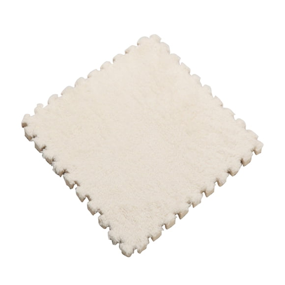 Tapete de juego de EVA entrelazado para niños, tapete de rompecabezas para gatear, ejercicio, para bebés y niños pequeños (blanco)