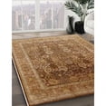 thumbnail image 3 of Ahgly Company Machine Washable Indoor Round Industrial Modern Mahogany Brown Area Rugs, 6' Round, 3 of 7