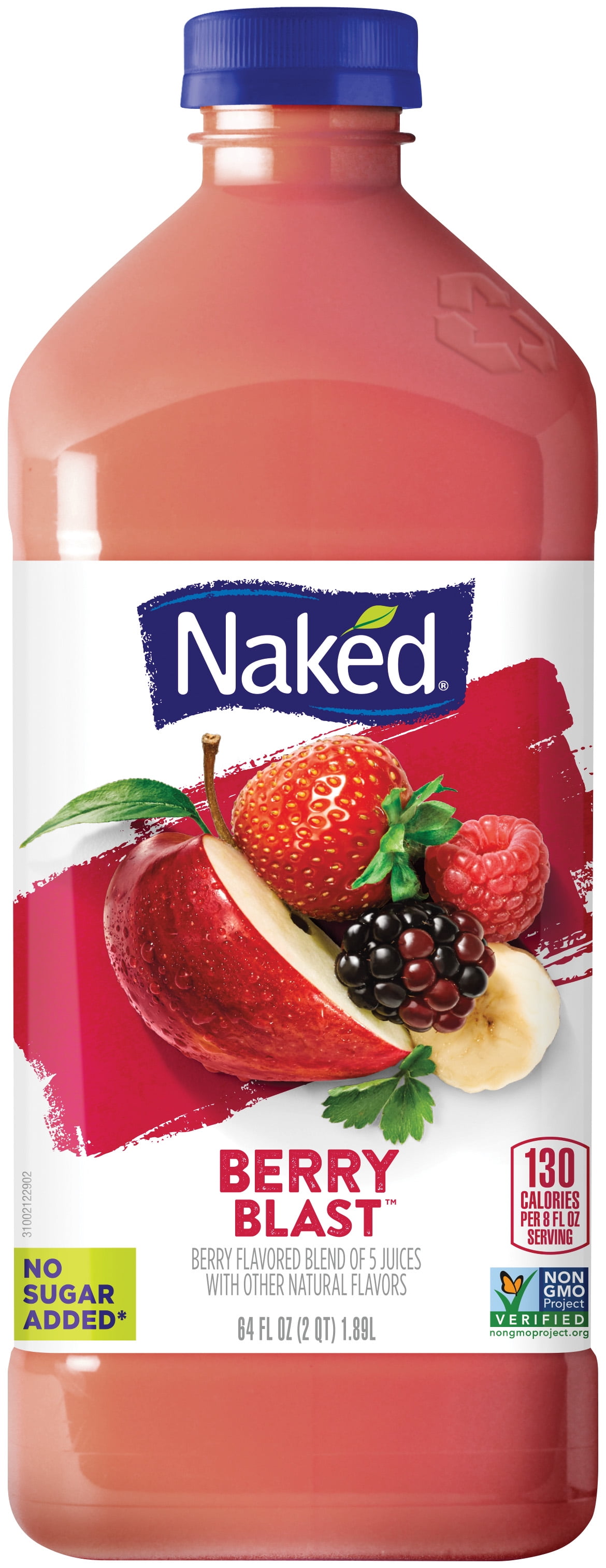 Naked Juice Fruit Smoothie Berry Blast 64 Oz Bottle Walmart 
