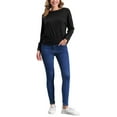 thumbnail image 2 of INSPIRE CHIC Long Sleeve Knit Tops for Women's Drop Shoulder Loose Pullover Top Shirt Blouse L Black, 2 of 5