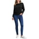 thumbnail image 2 of INSPIRAR CHIC Blusas de Punto de Manga Larga para Mujer, Top Suelto de Hombro Caído, Camiseta XL Negra, 2 of 5
