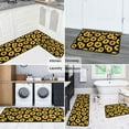 thumbnail image 4 of Sunflower Kitchen Rugs and Mats Set of 2, Black Sunflowers Non-Slip Backing Kitchen Rug, Kitchen Sets Low-Profile Washable Floor Mat for Home Kitchen Decor - 17x29 and 17x47 Inch, 4 of 6