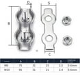 thumbnail image 2 of Tête de Pince double pour Câble en Acier Inoxydable 304 Pince double pour Ligne de Frein, 2 of 8