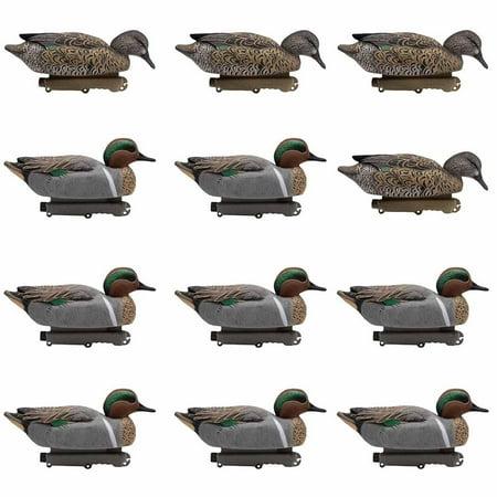 Final Approach HD Greenwing Teal Floater Duck Decoys - 12 Pack
