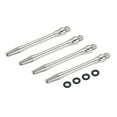 thumbnail image 1 of Ejes de dardos de aluminio Uxcell, accesorios de reemplazo con roscas 2BA y anillos de goma para puntas de acero, plata 45mm, 1 of 5