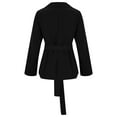 thumbnail image 7 of Scyoekwg Jackets for Women Button Bandage Jacket Outwear Pocket Casual Solid Color Fashion Long Sleeve Comfy Coats (Black,XXXL), 7 of 7