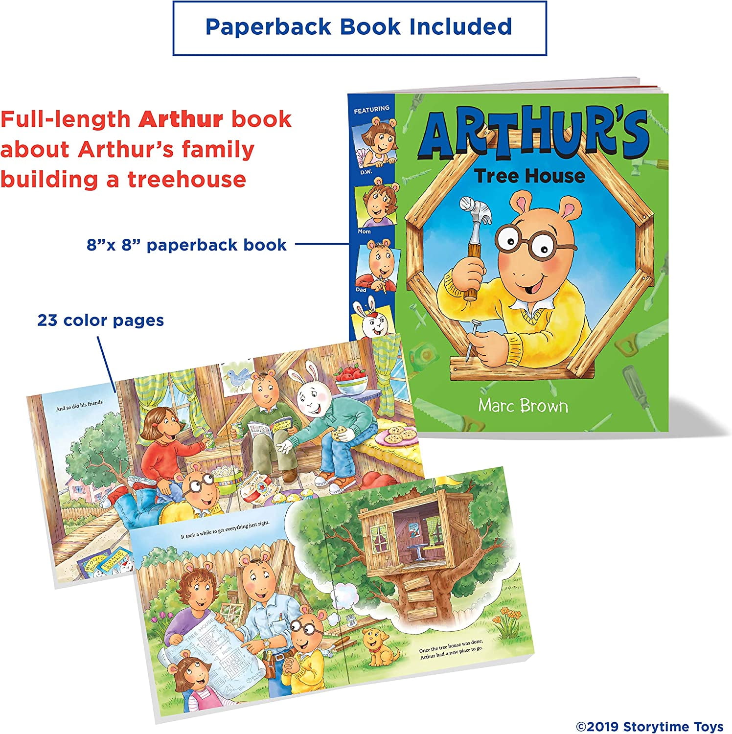 STORYTIME TOYS Arthur's Tree House 3D Puzzle - Book and Toy Set - 3 in 1 -  Book, Build, and Play