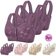 thumbnail image 3 of WREESH 3 Pack Push-Up Bra Women Comfortable Lace Breathable Bra Underwear No Underwire Bras Underwear Khaki, 3 of 3