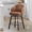 Brown-Faux Leather-Single, variant on Spruce & Spring Counter Height Swivel Bar Stool with Curved Back and Arms Single, Beige, Faux Leather