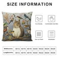 thumbnail image 6 of COMIO  Black Brown Animal Lover Bird Squirrel Butterfly Dragonfly Lumbar Pillowcase Throw Pillow Cover Cushion Case Rectangular 2pc, 6 of 6