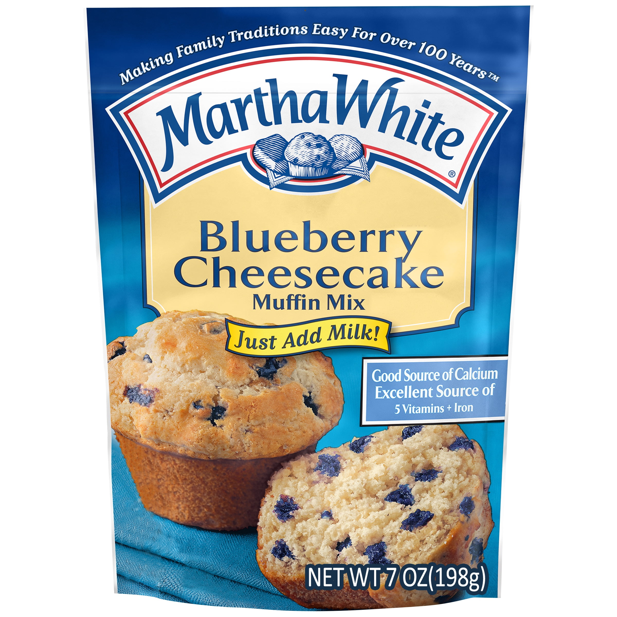 Martha White Blueberry Cheesecake Muffin Mix, 7 Oz Bag