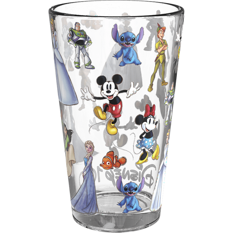 Zak Designs Disney 100 16oz Glass Cup Set (2pk) 