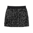 thumbnail image 2 of Levmjia Women's Sequin Skirt Mini Solid Color Holiday Party Bodycon Skirt With Elastic Waist For Club Holiday Festive Vacation Outfit, 2 of 7